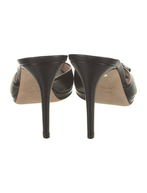 Gucci Horsebit Accent Leather Mules