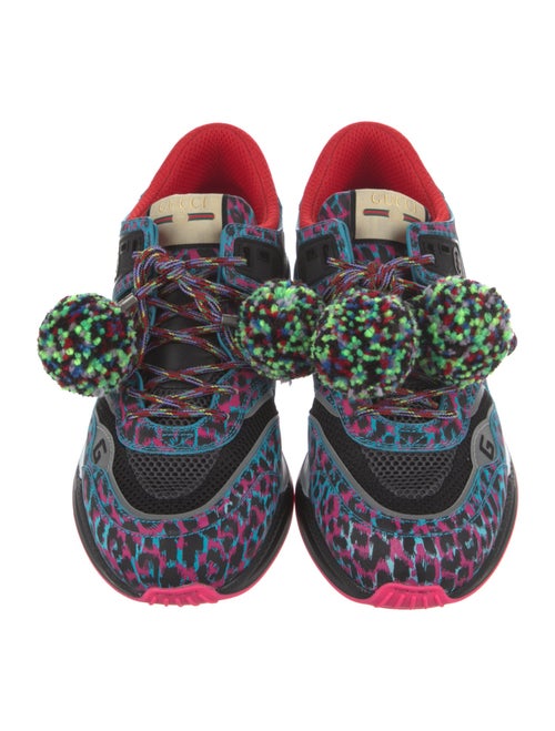 Gucci Leather Printed Athletic Sneakers