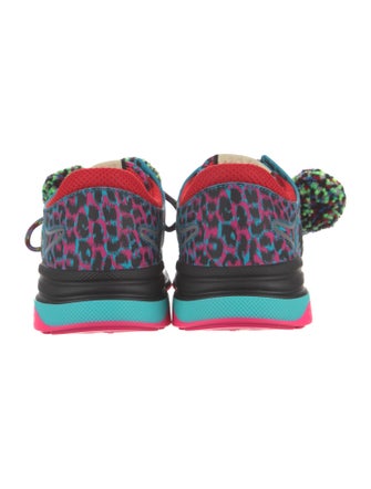 Gucci Leather Printed Athletic Sneakers