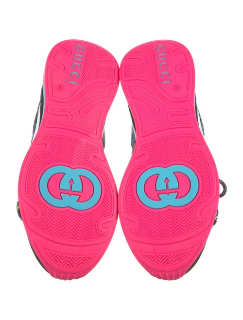 Gucci Leather Printed Athletic Sneakers