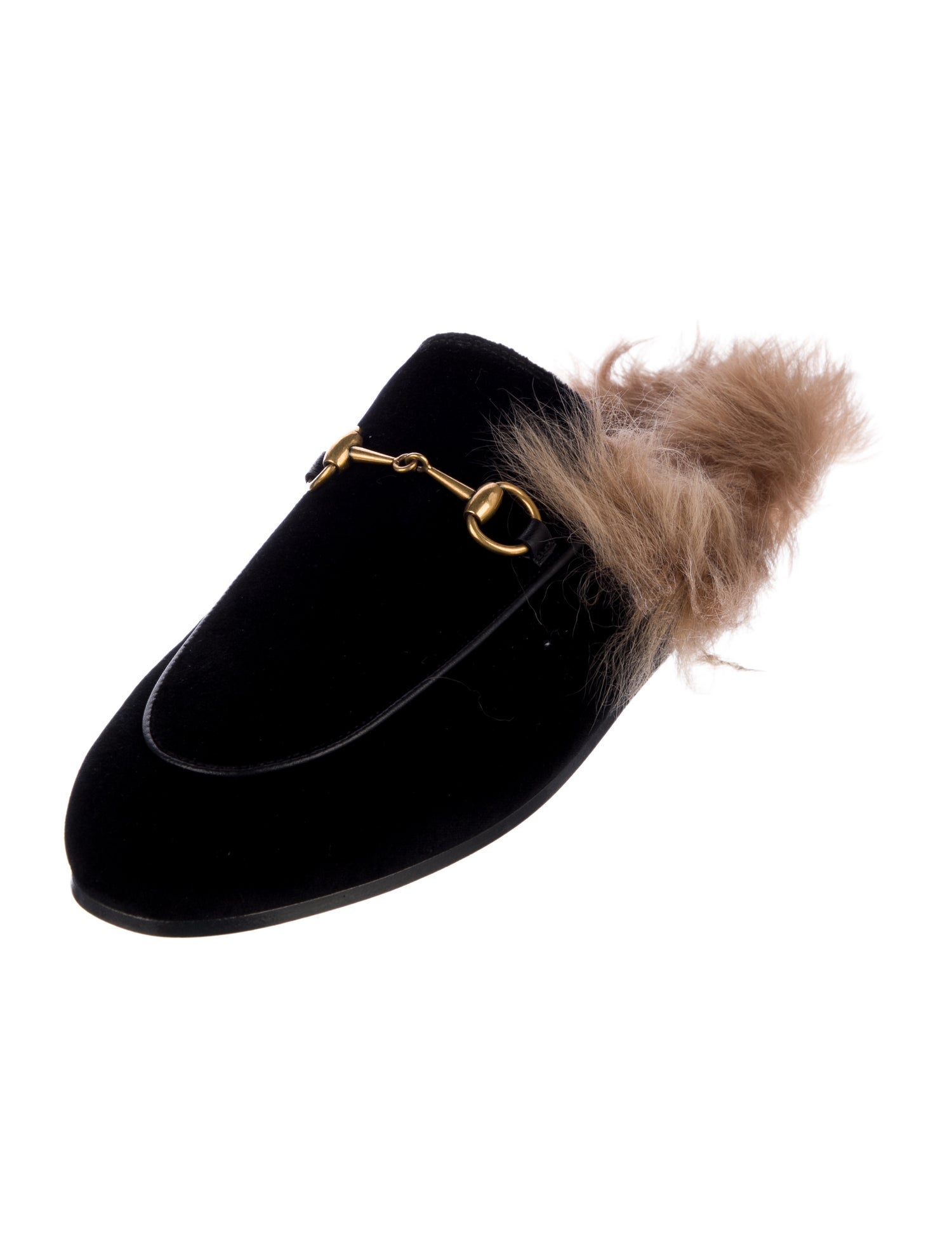 Gucci Horsebit Accent Velvet Mules