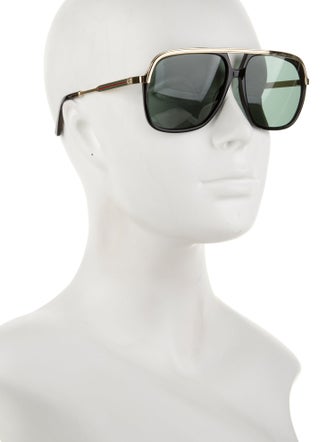 Gucci Web Accent Square Sunglasses