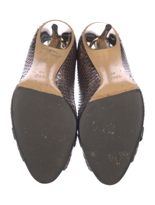 Gucci 1955 Horsebit Accent Python Pumps