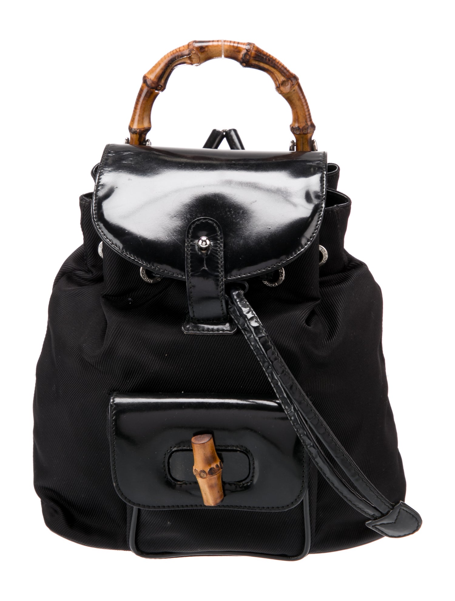 Gucci Web Bamboo Backpack Vintage Vintage