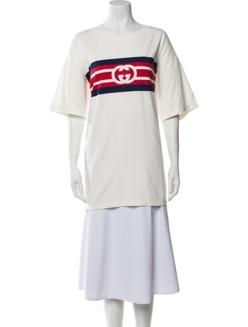 Gucci Tops Graphic Print Crew Neck T-Shirt Us2, It38 | XS