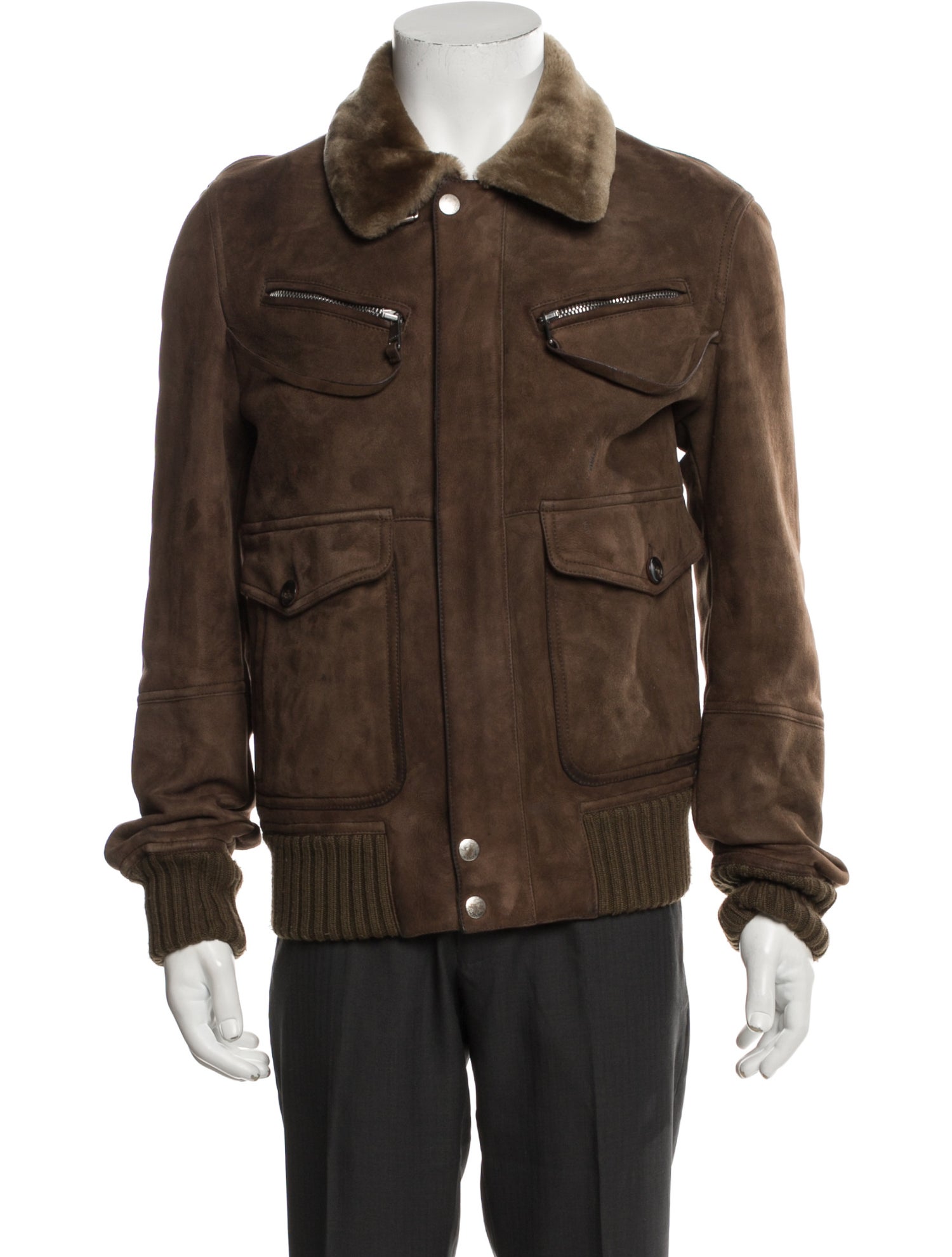 Gucci Leather Utility Jacket