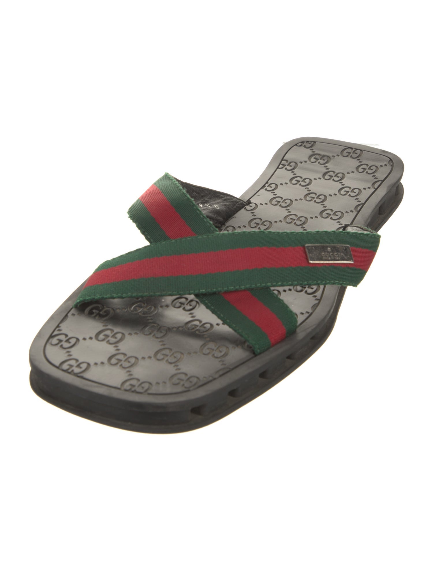 Gucci Web Accent Printed Slides