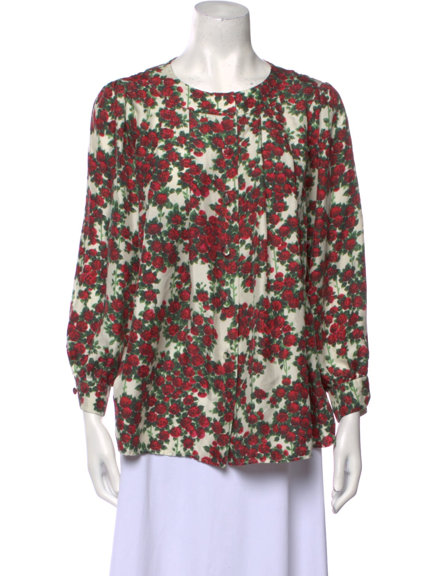 Gucci Silk Floral Print Blouse