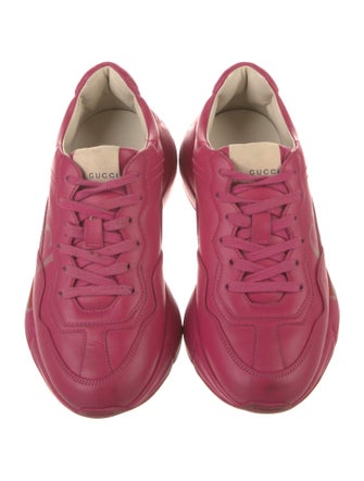 Gucci Web Accent Leather Sneakers