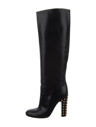Gucci Leather Studded Accents Boots