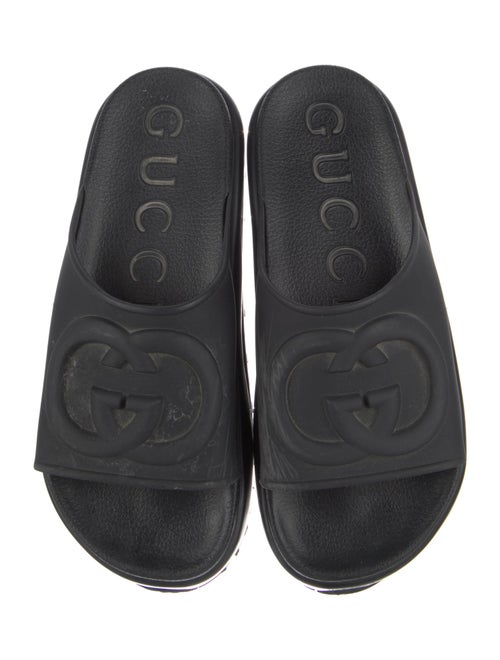 Gucci Interlocking G Logo Rubber Slides