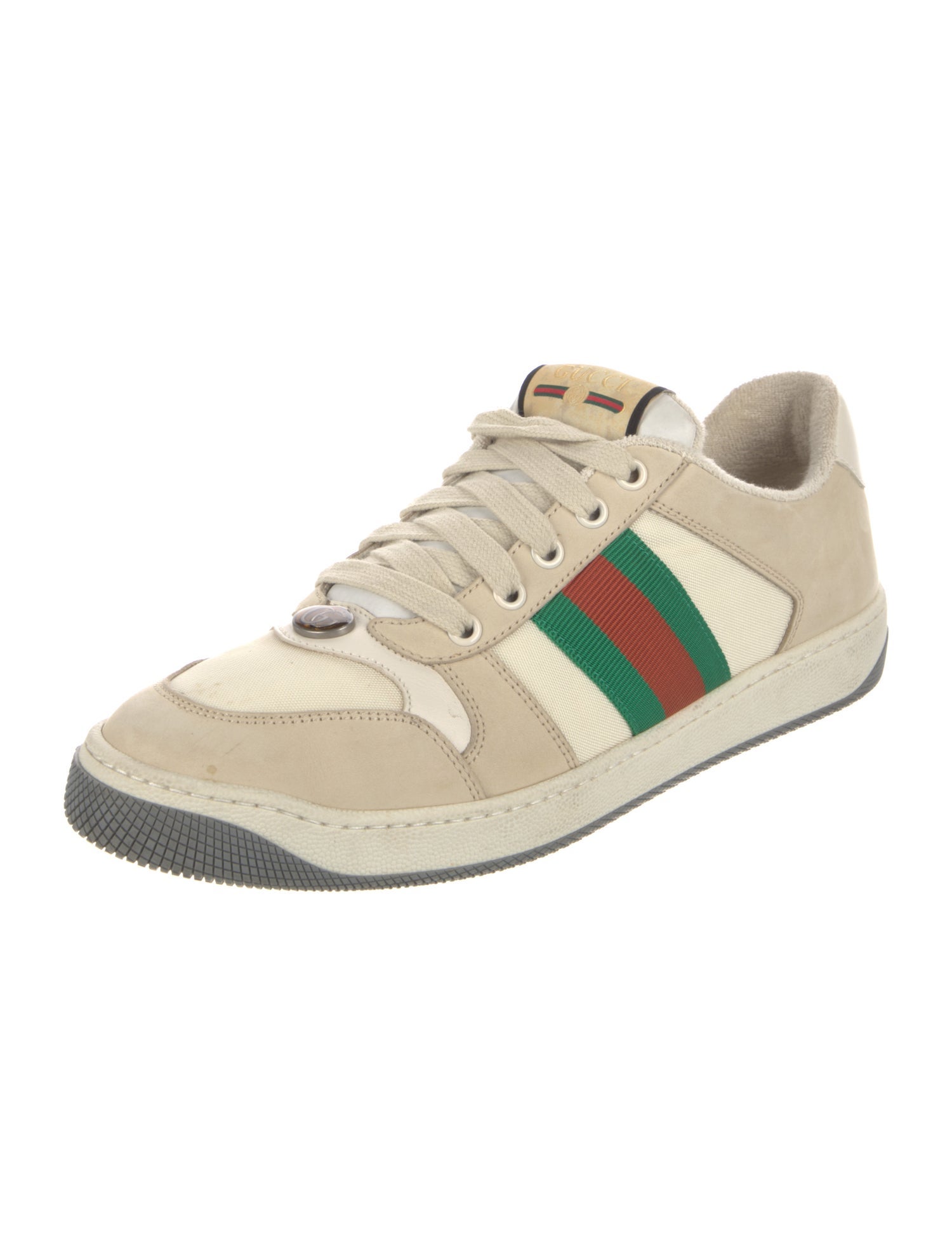 Gucci Web Accent Suede Sneakers