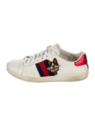 Gucci Sylvie Web Accent Leather Sneakers