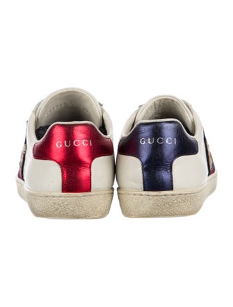 Gucci Sylvie Web Accent Leather Sneakers