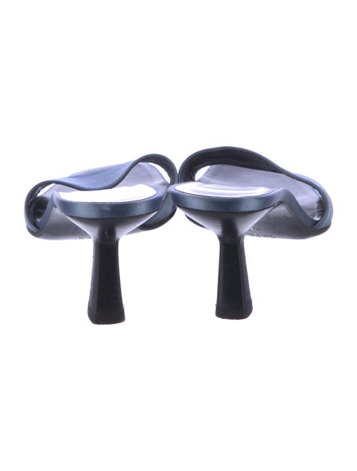 Gucci Satin Leather Trim Embellishment Slides