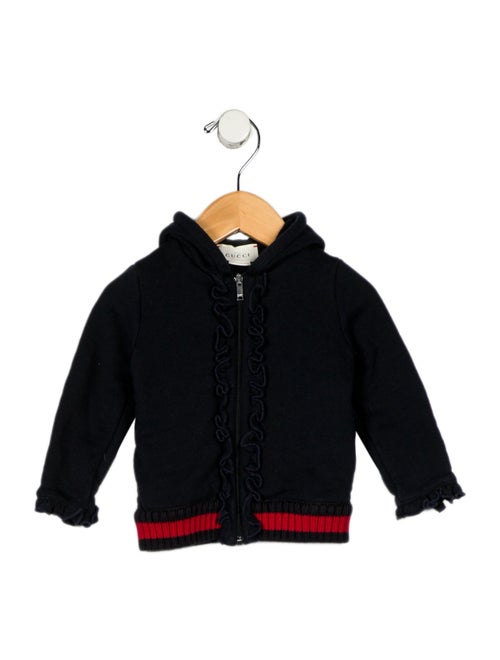 Gucci Infant Girls' Sylvie Web Accent Ruffle-Trimmed Jacket