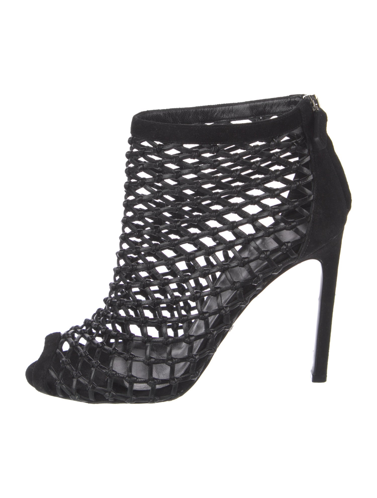 Gucci Leather Mesh Accents Sandals