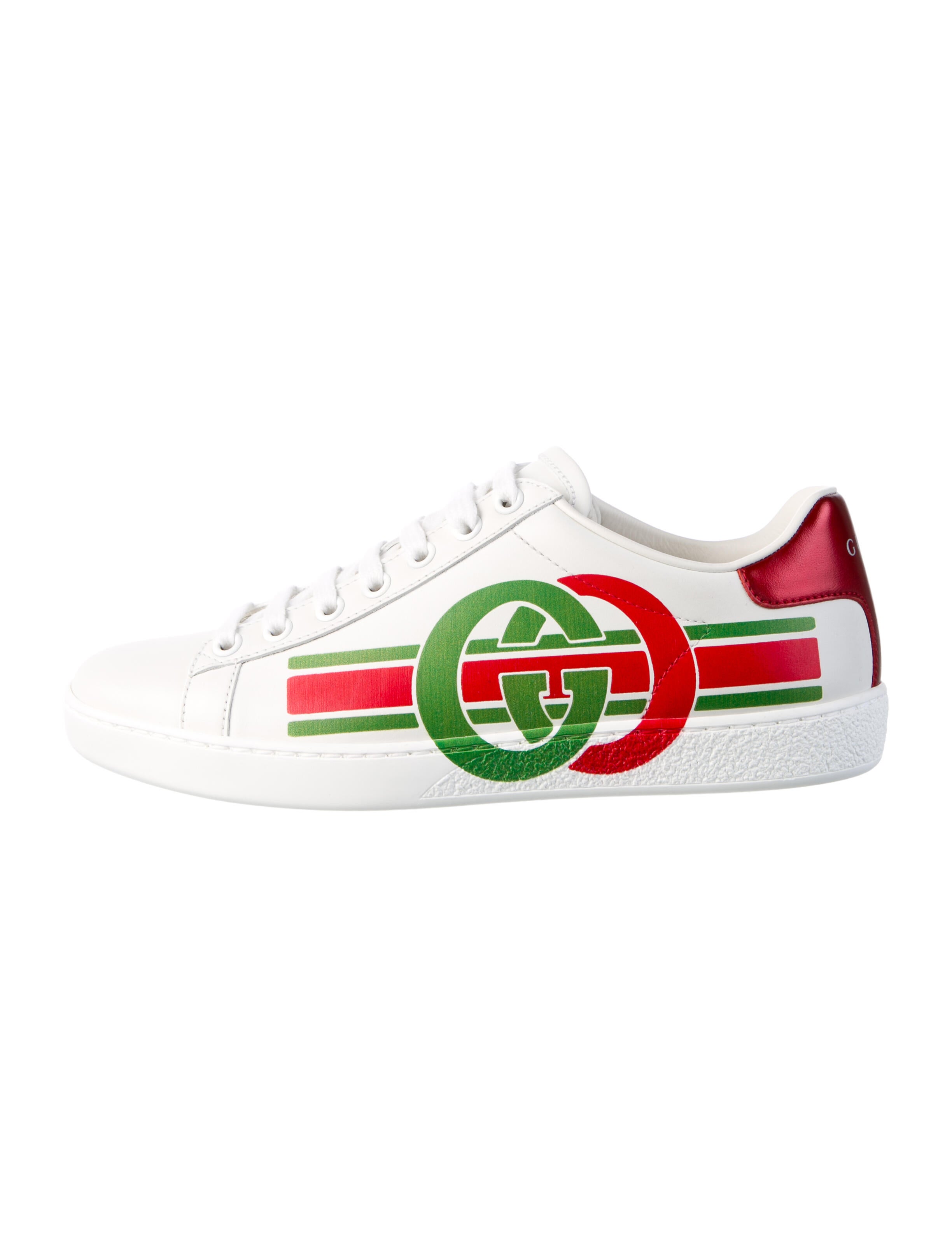 Gucci Web Accent Leather Sneakers