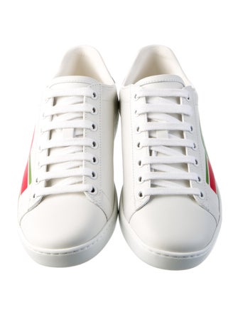 Gucci Web Accent Leather Sneakers