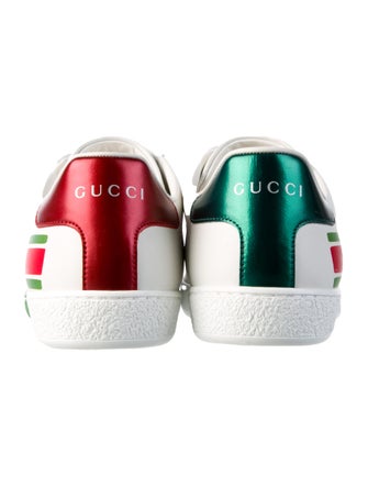 Gucci Web Accent Leather Sneakers