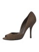 Gucci Interlocking G Logo Suede D'Orsay Pumps