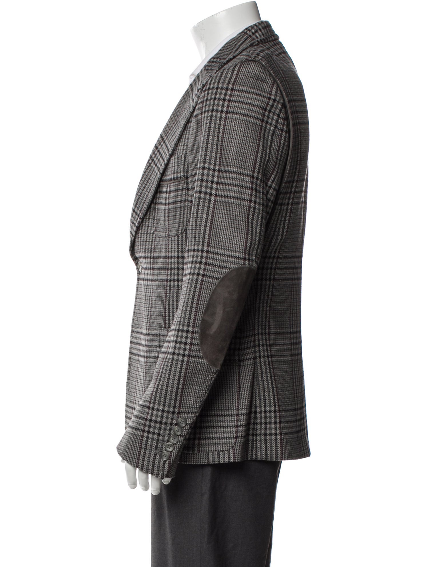 Gucci Wool Plaid Print Blazer