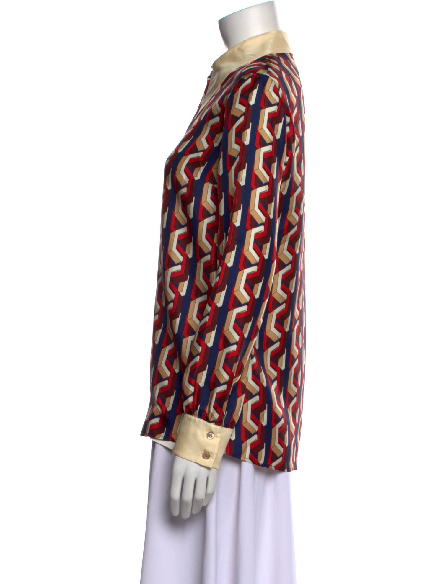 Gucci 2017 Silk Button-Up Top