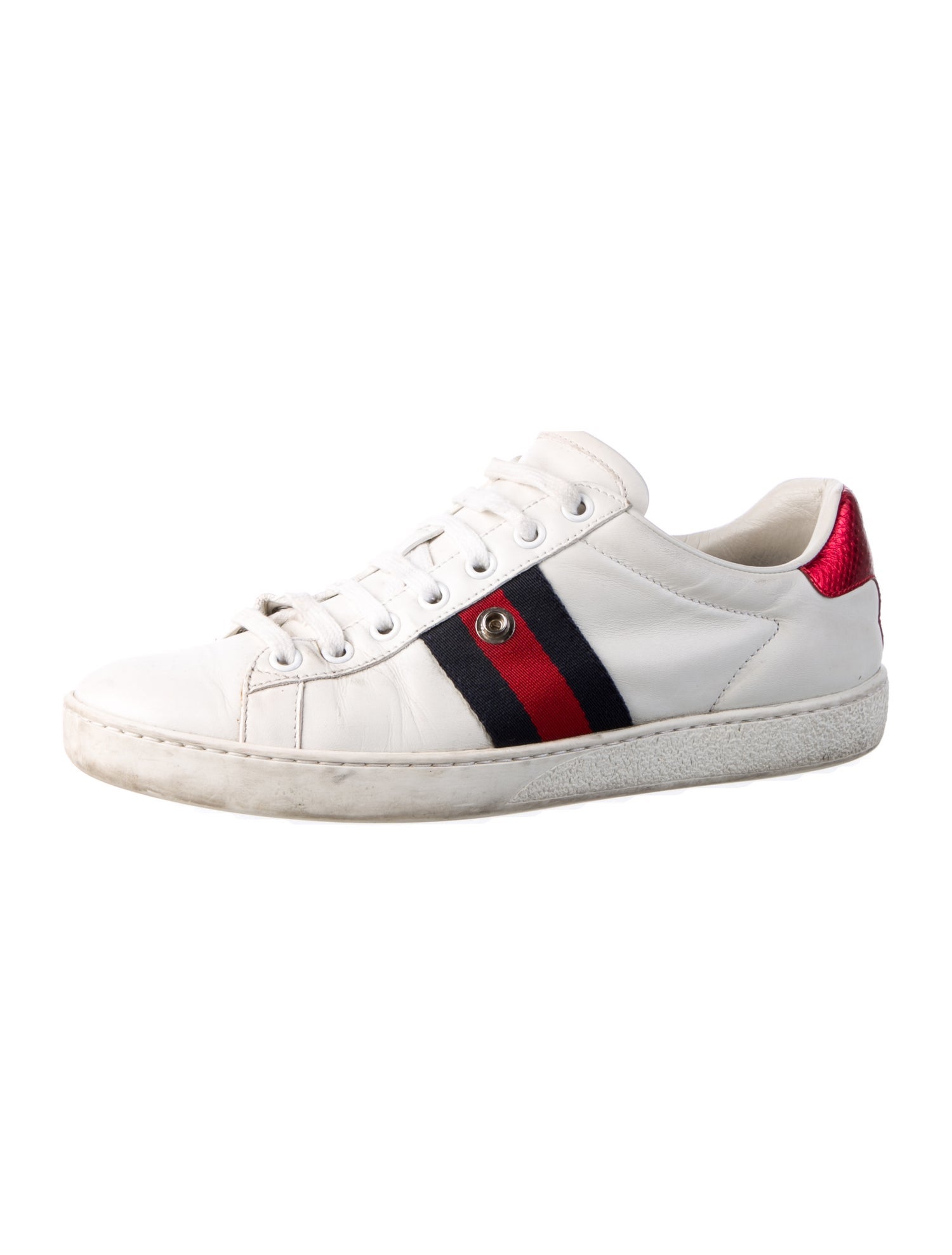 Gucci Leather Animal Print Sneakers