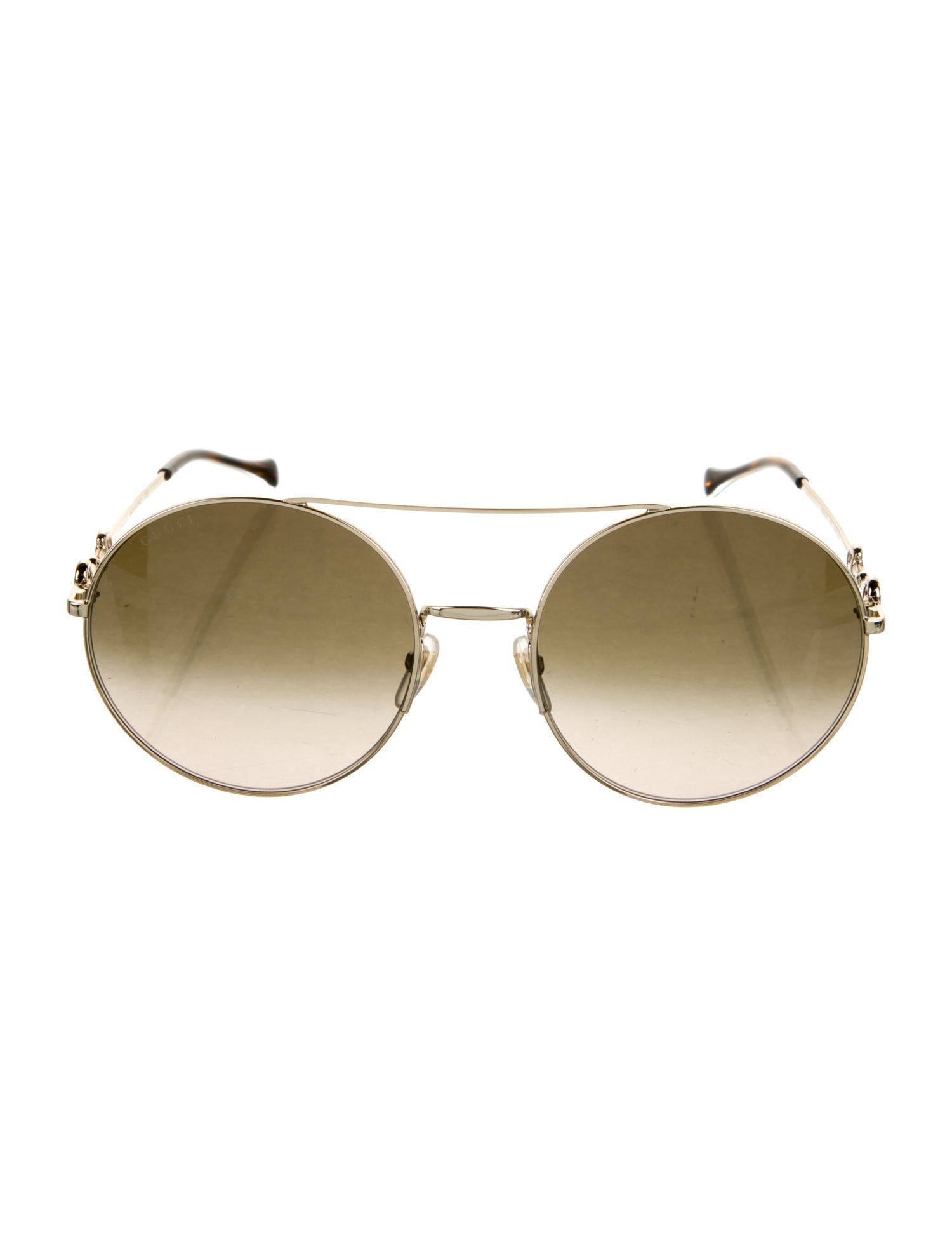 Gucci Horsebit Accent Round Sunglasses