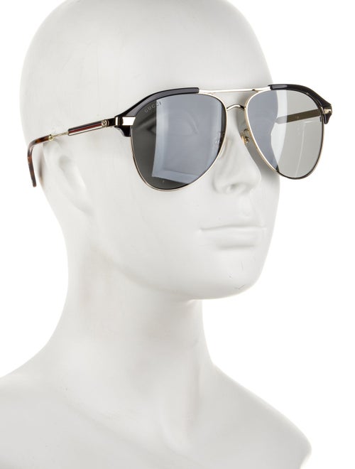 Gucci Interlocking G Logo Aviator Sunglasses