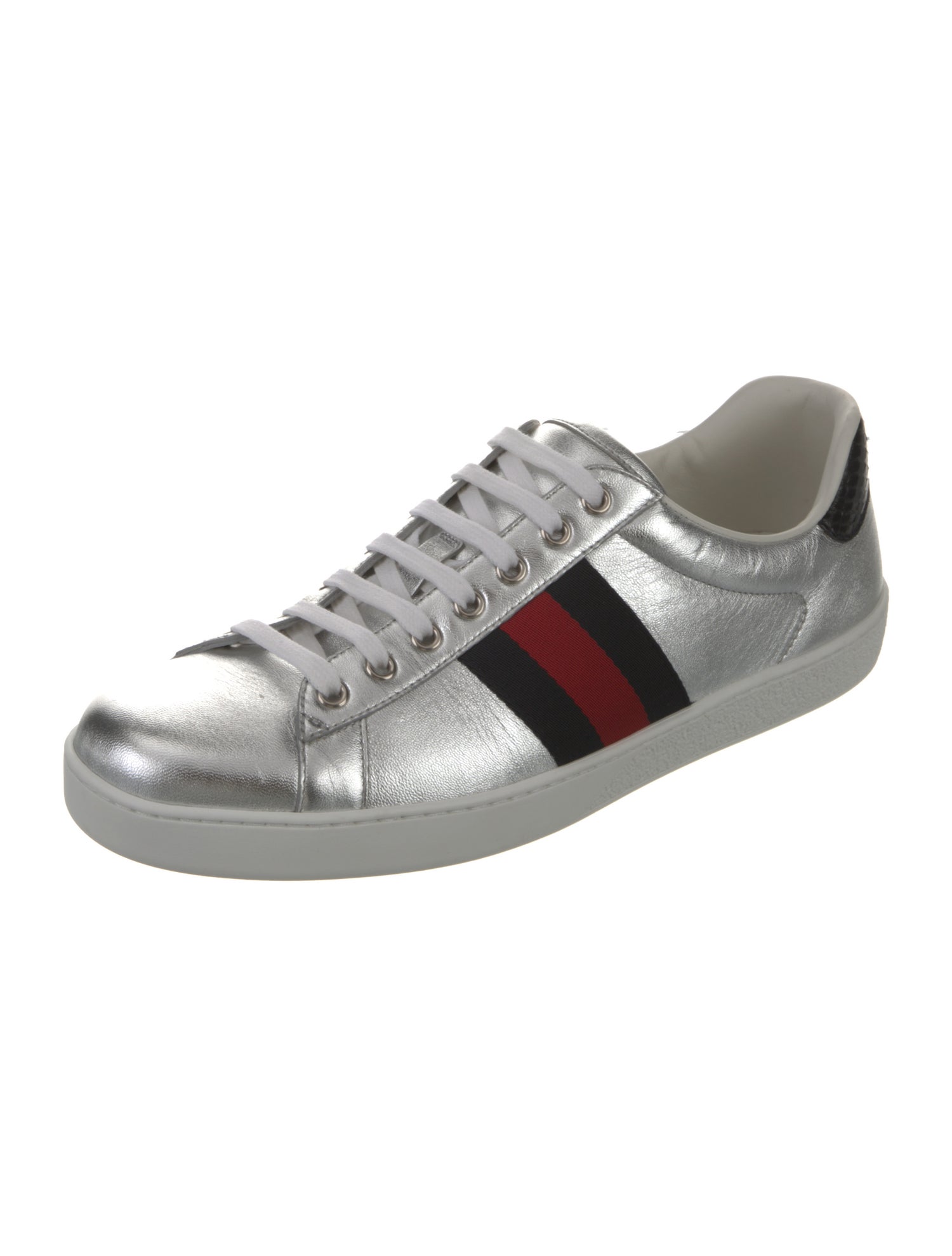 Gucci Sylvie Web Accent Leather Sneakers