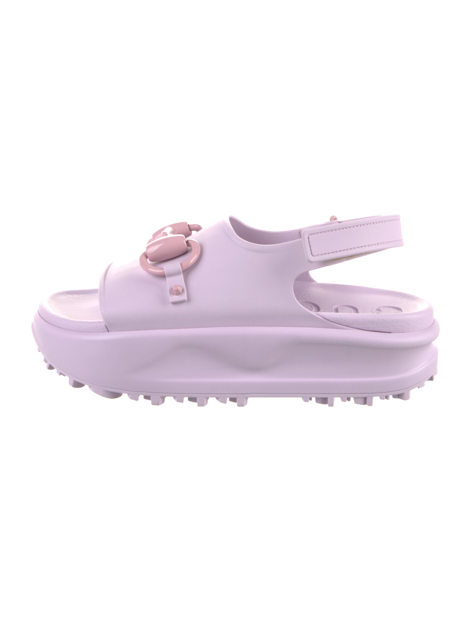 Gucci Rubber Slingback Sandals