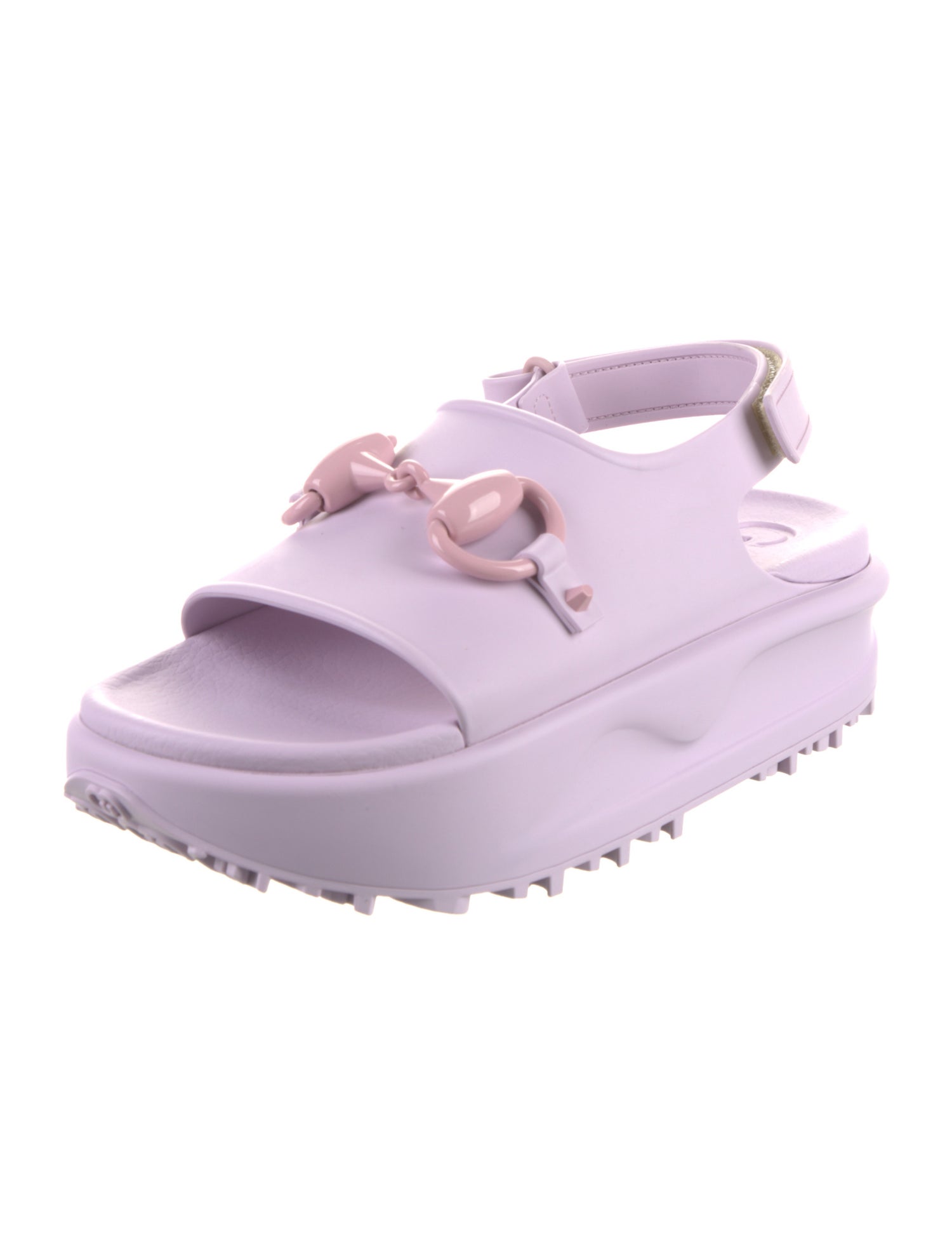 Gucci Rubber Slingback Sandals