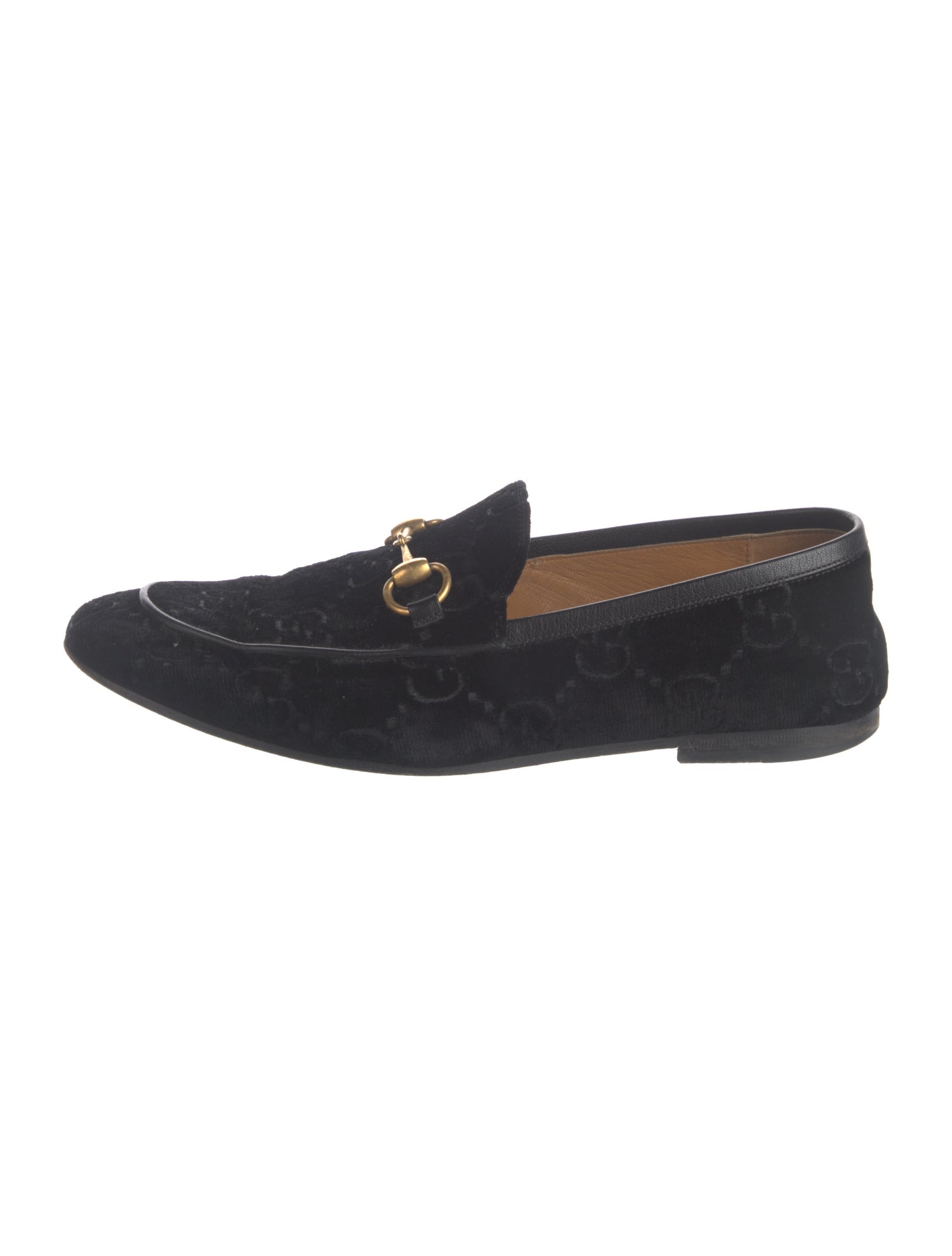 Gucci Horsebit Accent Velvet Loafers