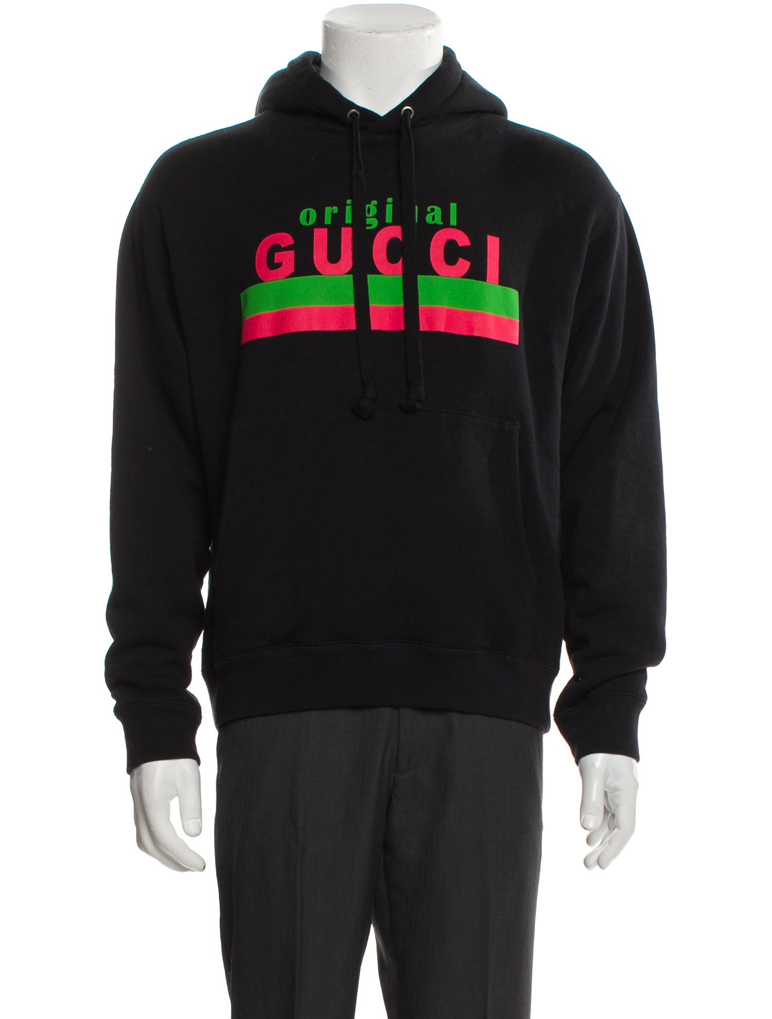 Gucci Web Accent Graphic Print Hoodie