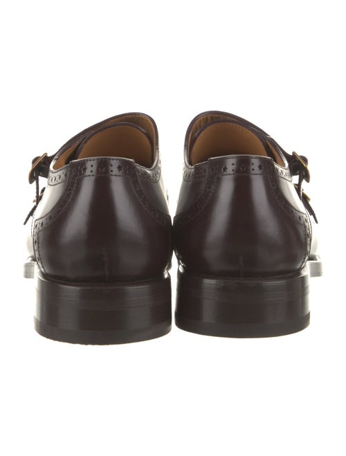 Gucci Interlocking G Logo Leather Monk Straps