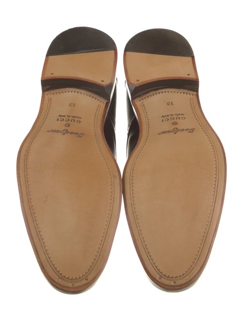Gucci Interlocking G Logo Leather Monk Straps