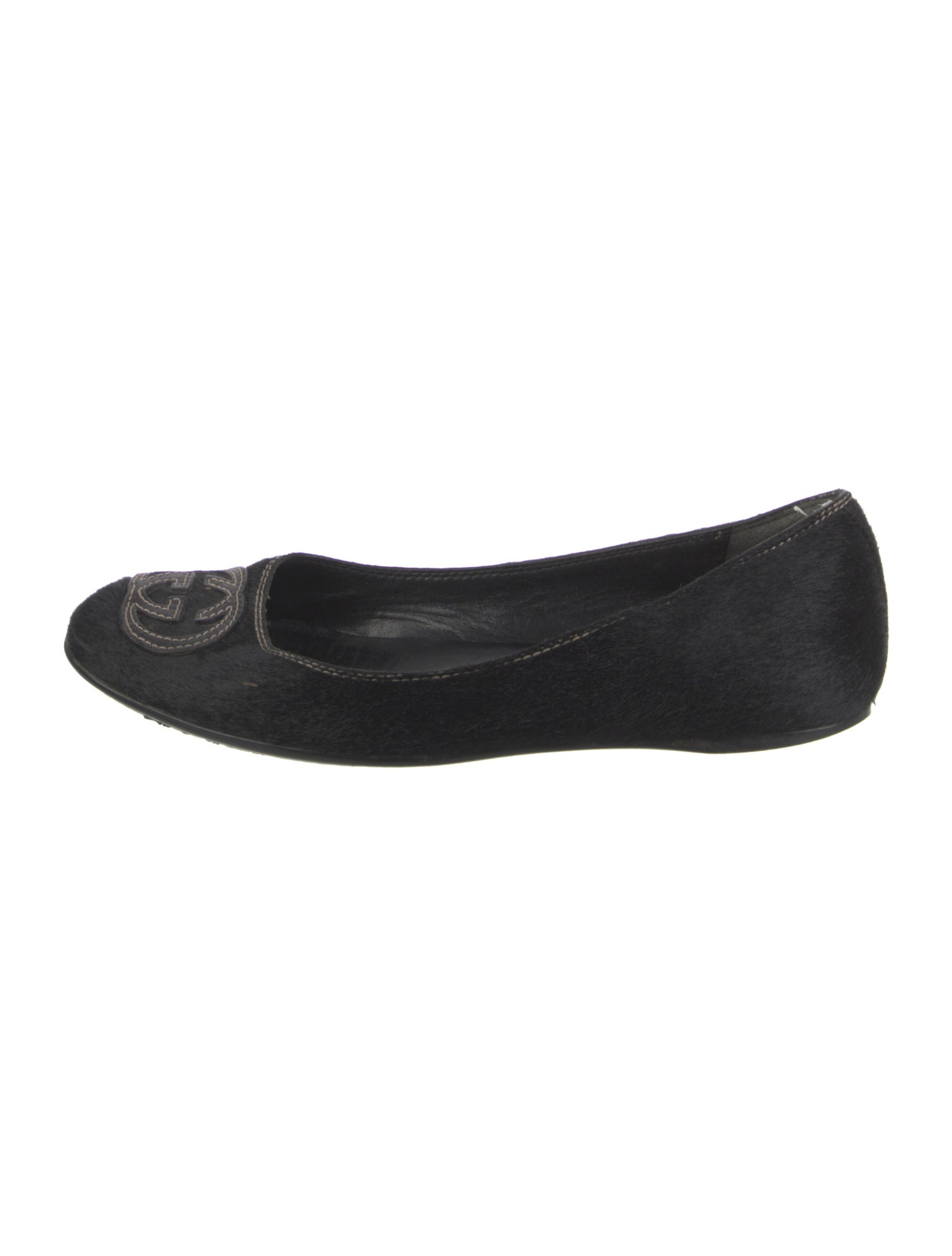 Gucci Interlocking G Logo Ponyhair Flats
