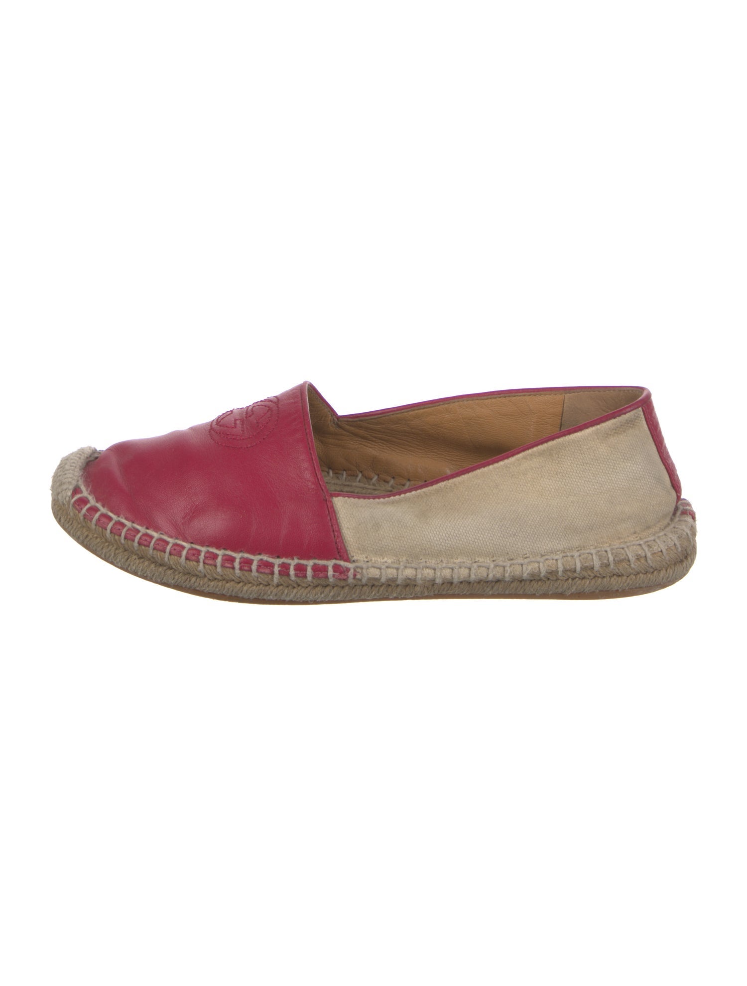 Gucci Interlocking G Logo Leather Espadrilles