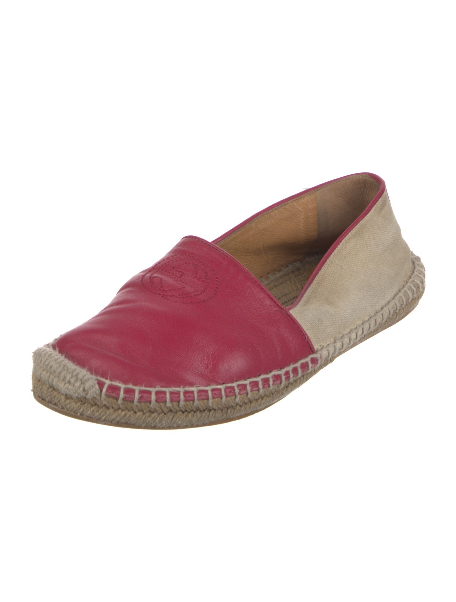 Gucci Interlocking G Logo Leather Espadrilles