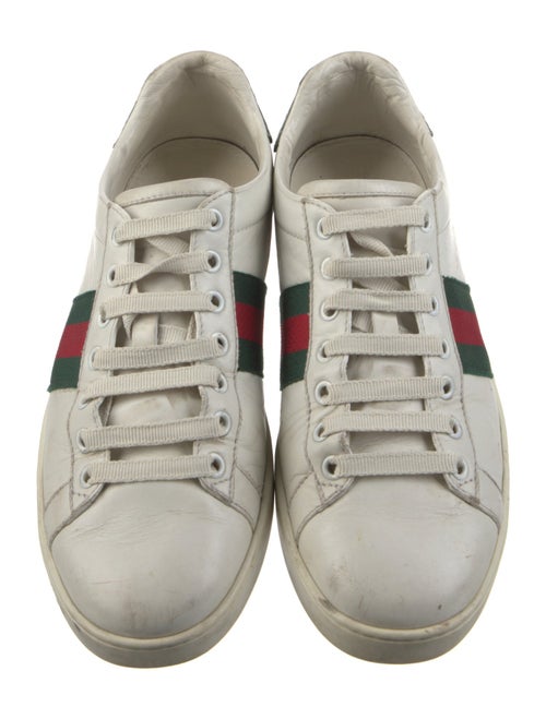 Gucci Web Accent Leather Sneakers