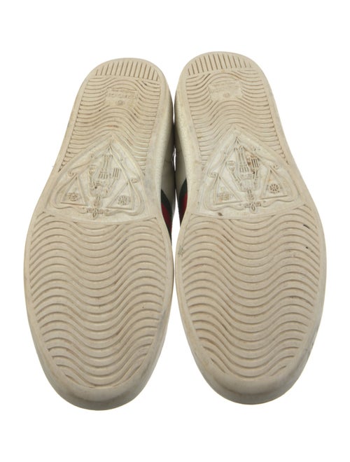 Gucci Web Accent Leather Sneakers