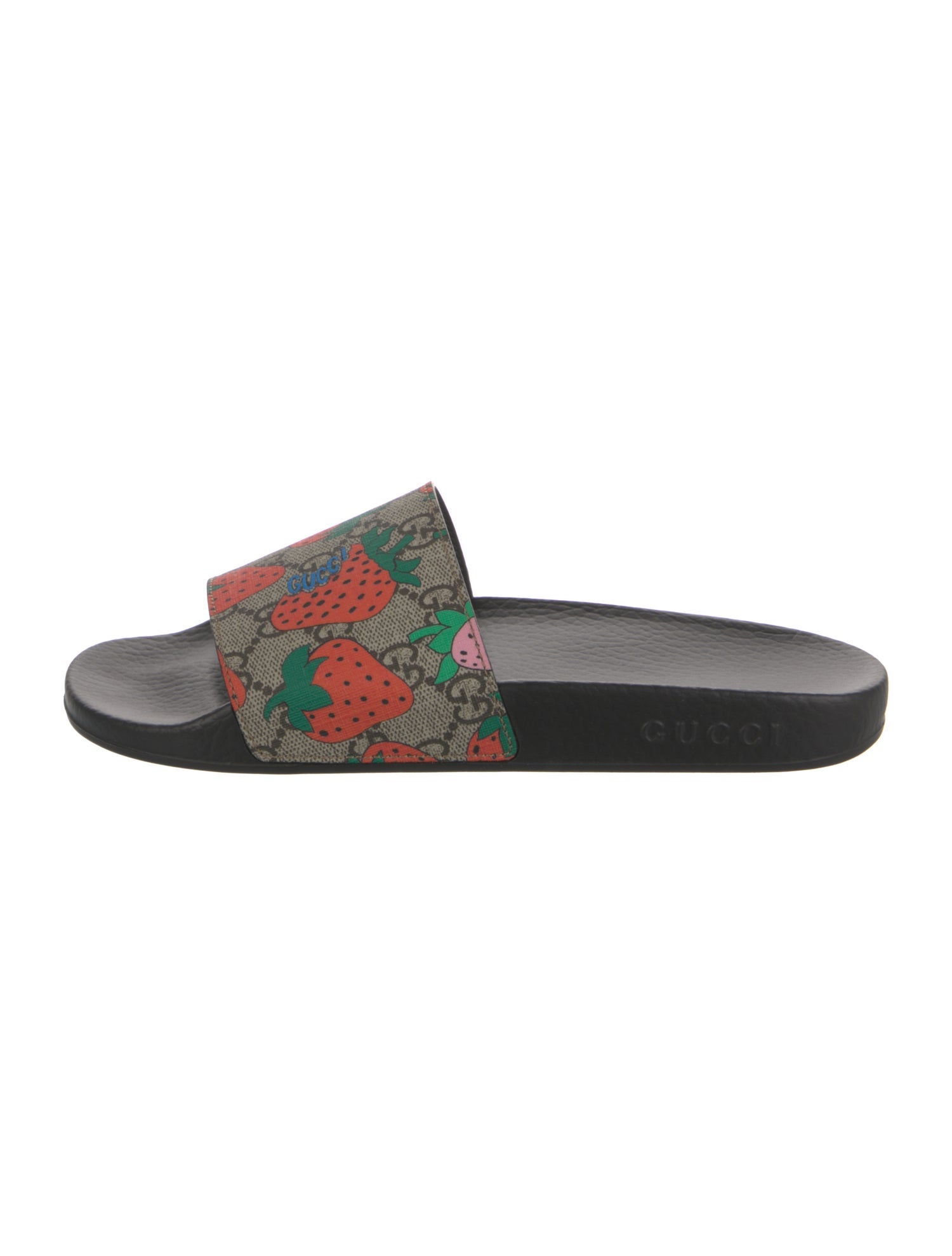 Gucci Canvas Printed Slides