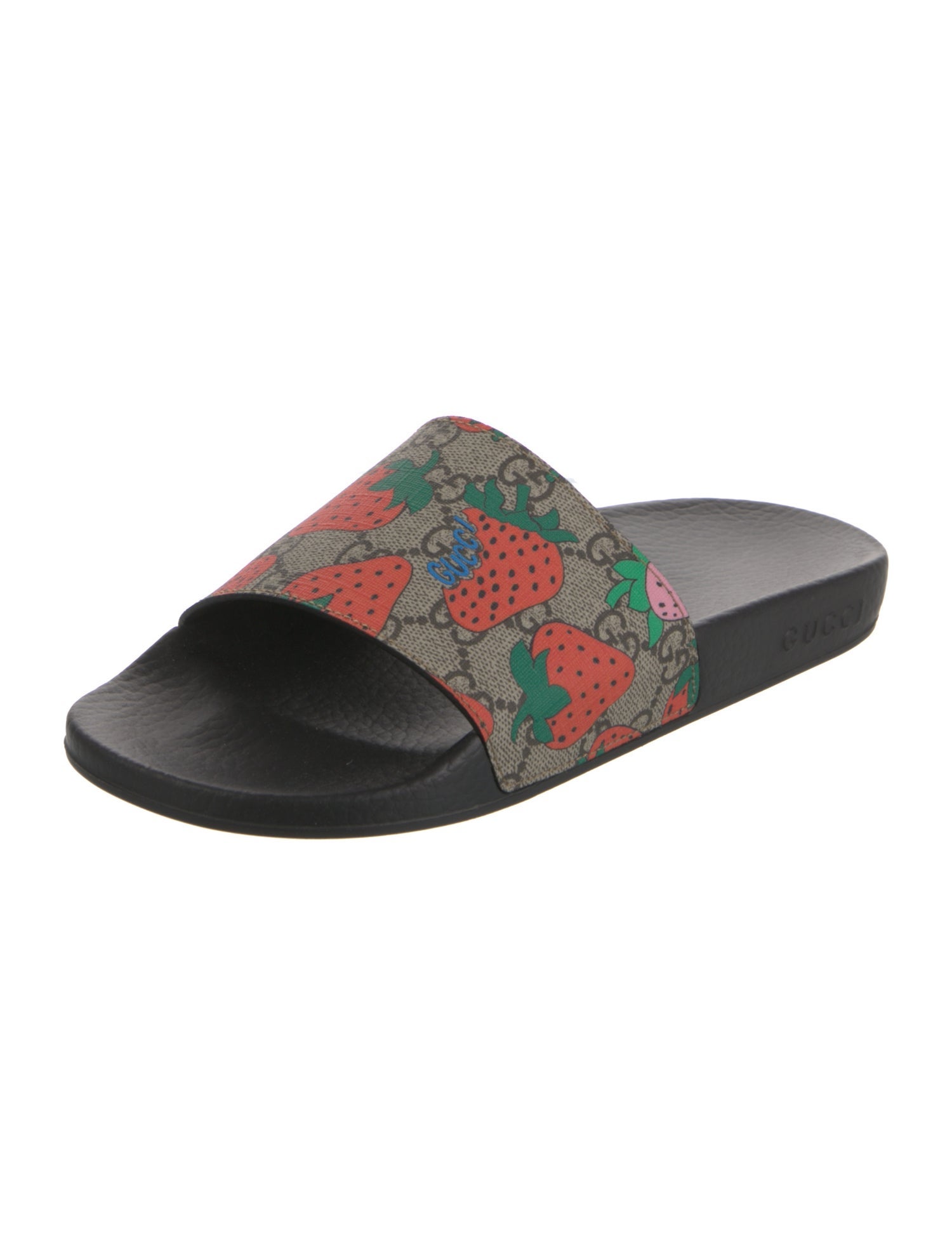 Gucci Canvas Printed Slides