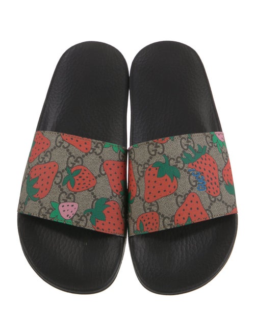Gucci Canvas Printed Slides