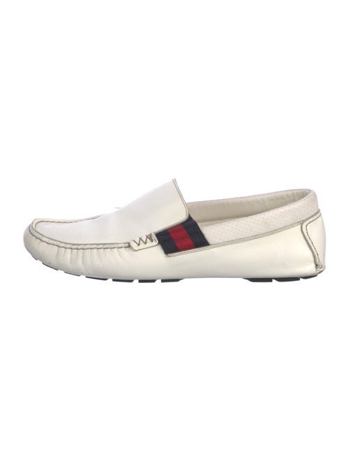 Gucci Sylvie Web Accent Leather Drivers