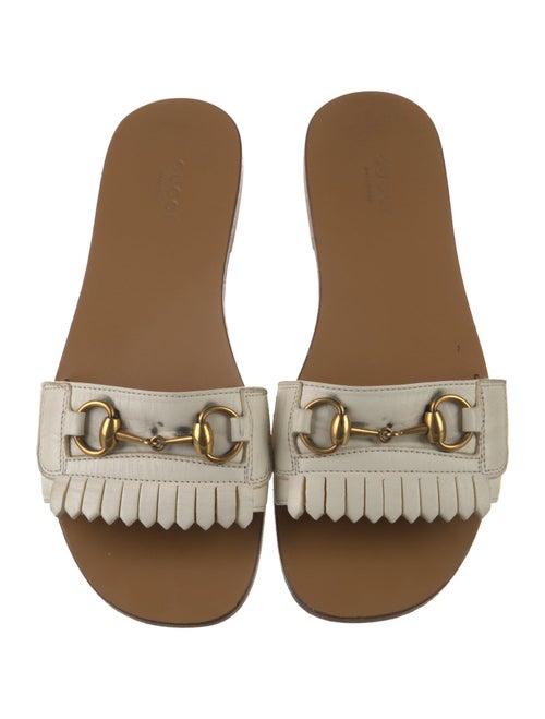 Gucci Horsebit Accent Leather Slides