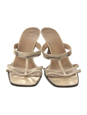 Gucci Horsebit Accent Patent Leather Slides