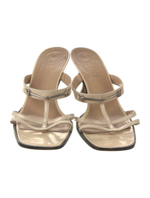 Gucci Horsebit Accent Patent Leather Slides