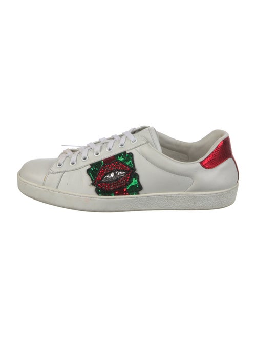Gucci Web Accent Leather Sneakers